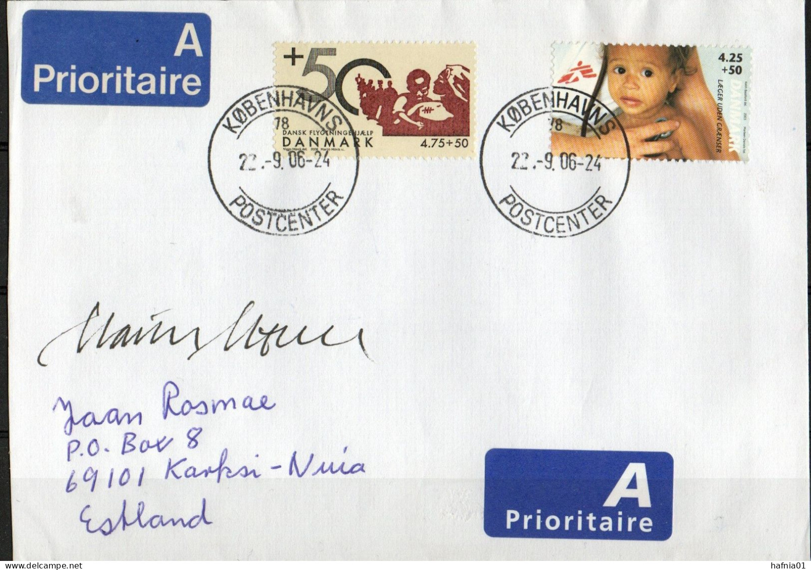 Martin Mörck. Denmark 2009. Michel 1337,1427 On Letter To Estonia. Signed. - FDC