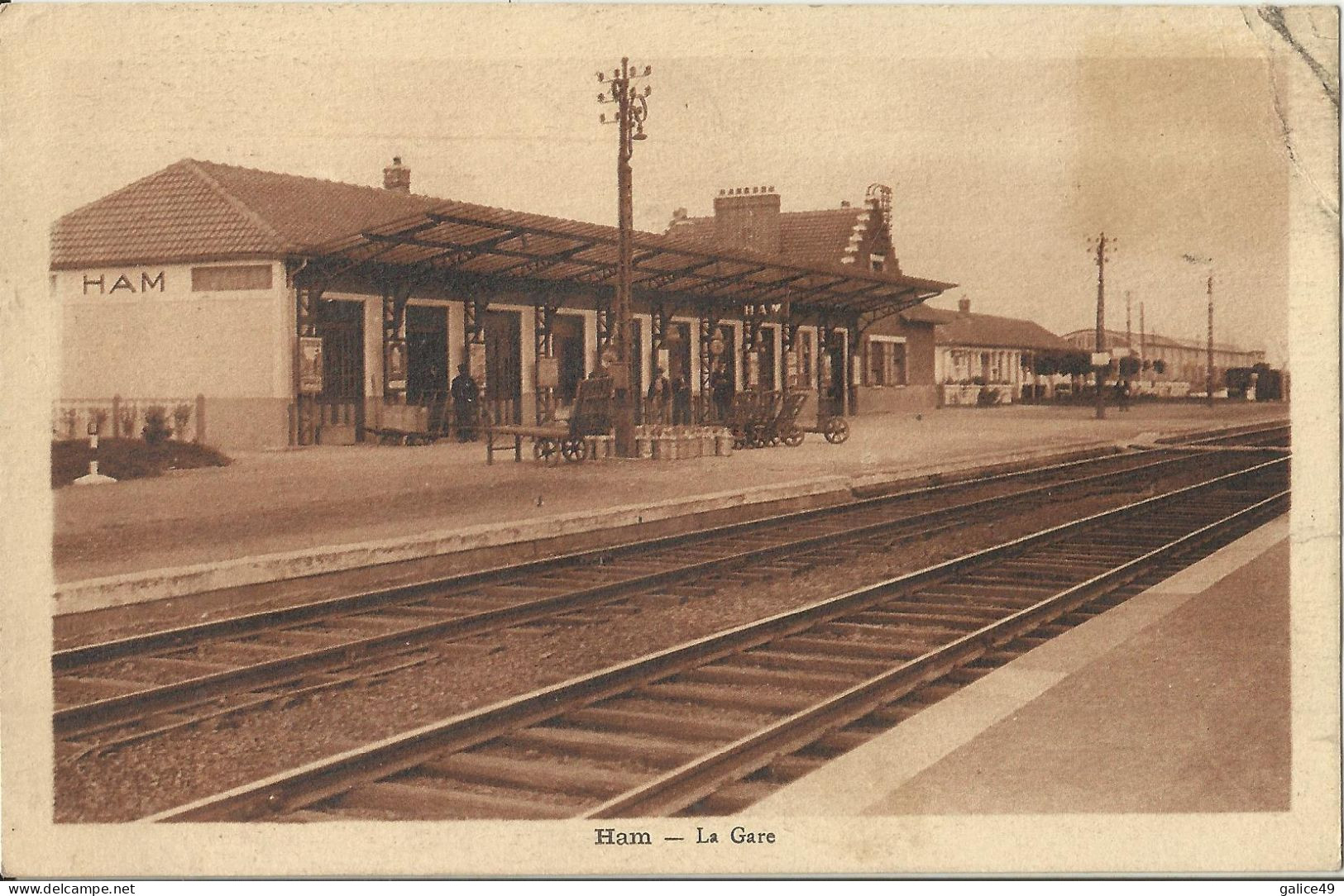 11040 CPA Ham - La Gare - Ham