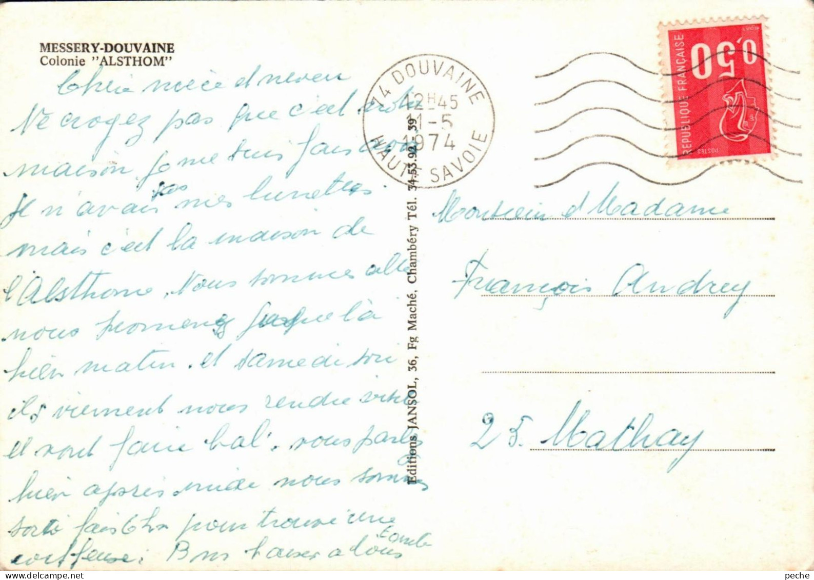 N°529 Z -cpsm Messery Douvaine -colonie Alsthom- - Messery