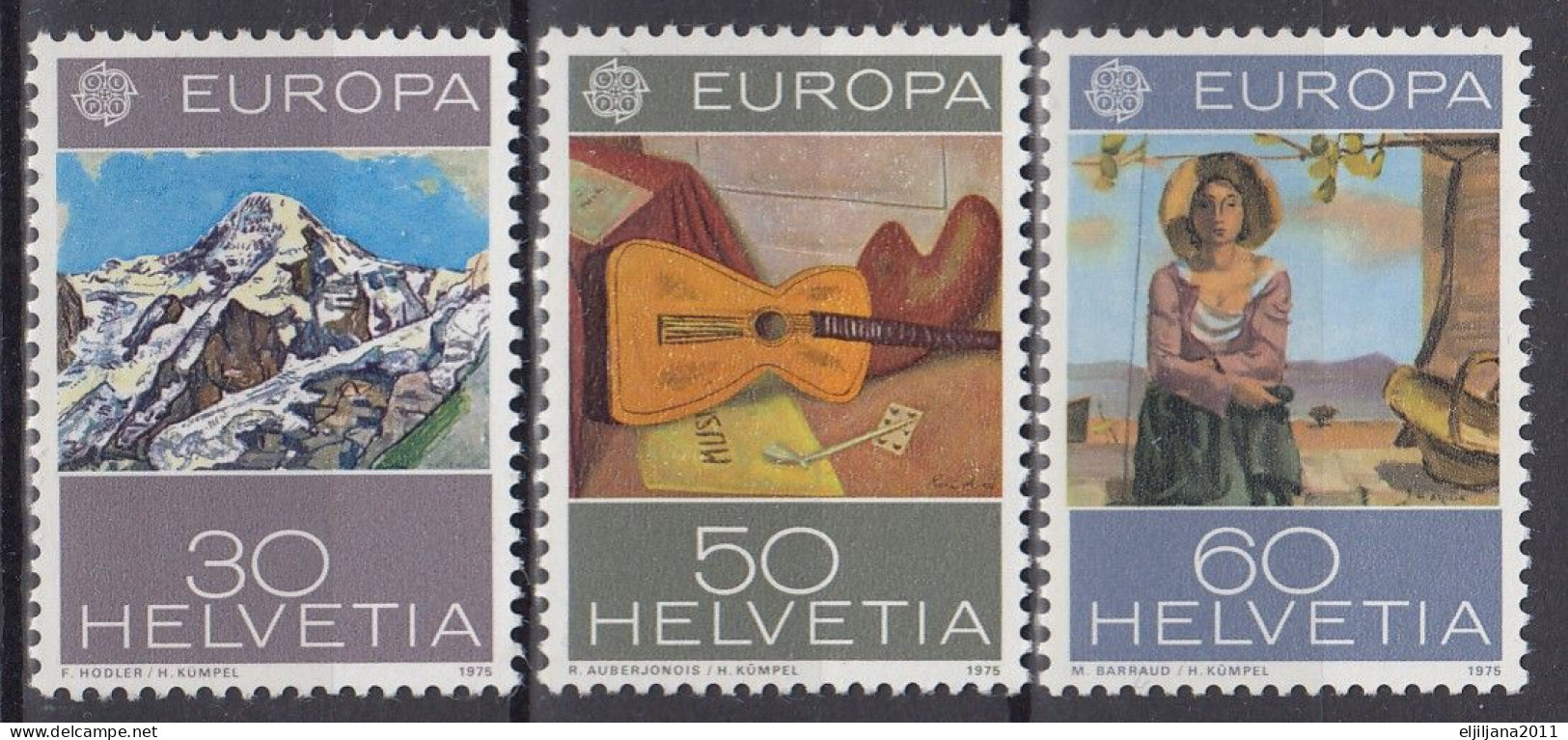 Switzerland / Helvetia / Schweiz / Suisse 1975 ⁕ Europa Cept Mi.1050-1052 ⁕ 3v MNH - Unused Stamps