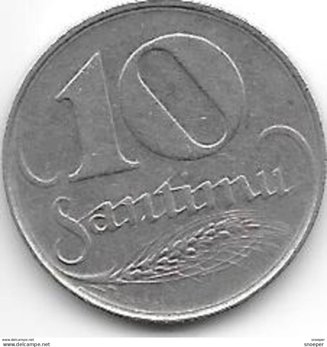 *latvia 10 Santimi 1922  2 Km 4  Xf+ - Letonia