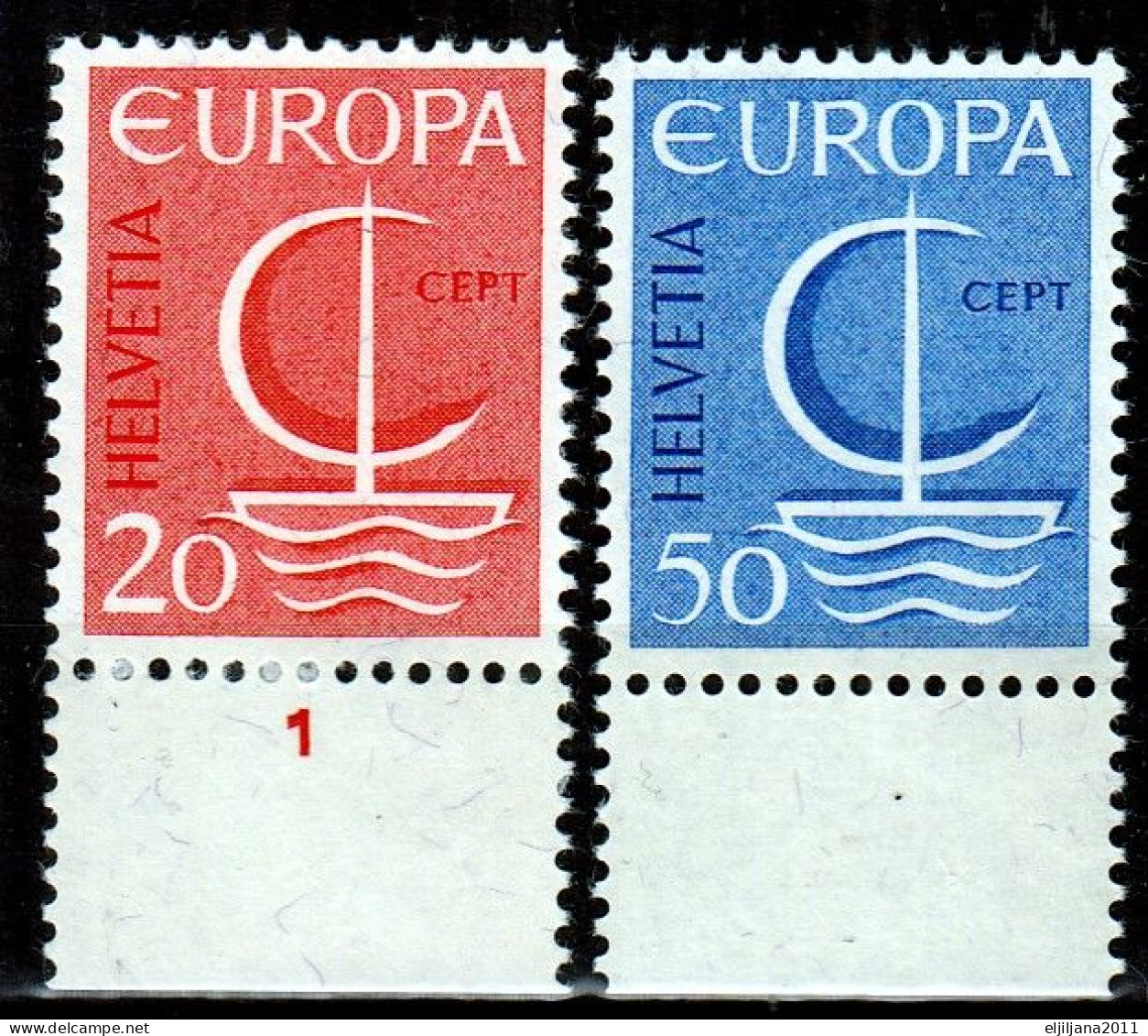 Switzerland / Helvetia / Schweiz / Suisse 1966 ⁕ Europa Cept Mi.843-844 ⁕ 2v MNH - Nuovi