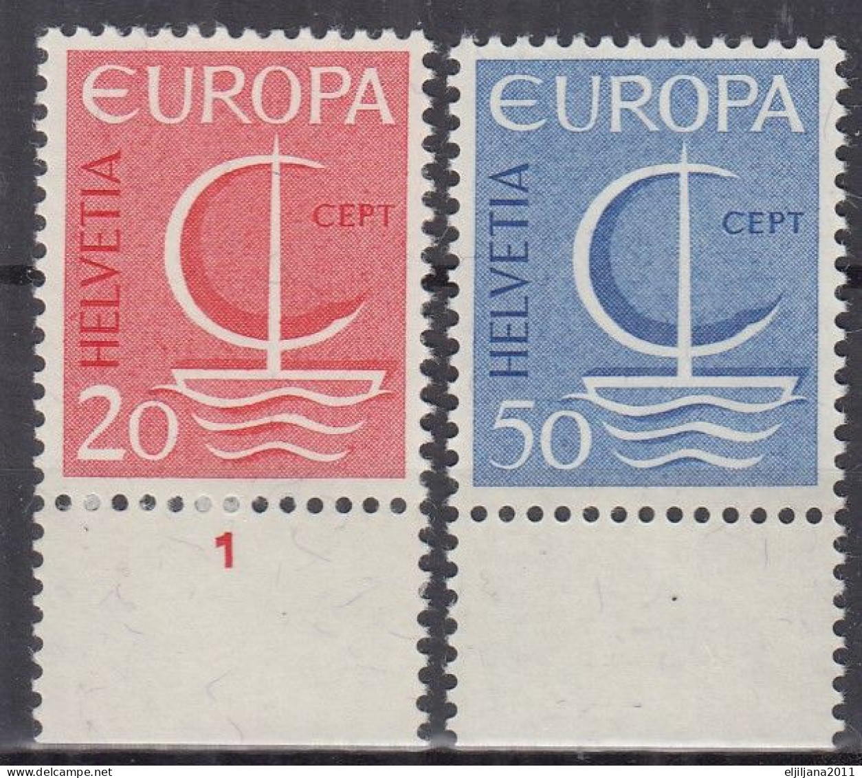 Switzerland / Helvetia / Schweiz / Suisse 1966 ⁕ Europa Cept Mi.843-844 ⁕ 2v MNH - Ongebruikt