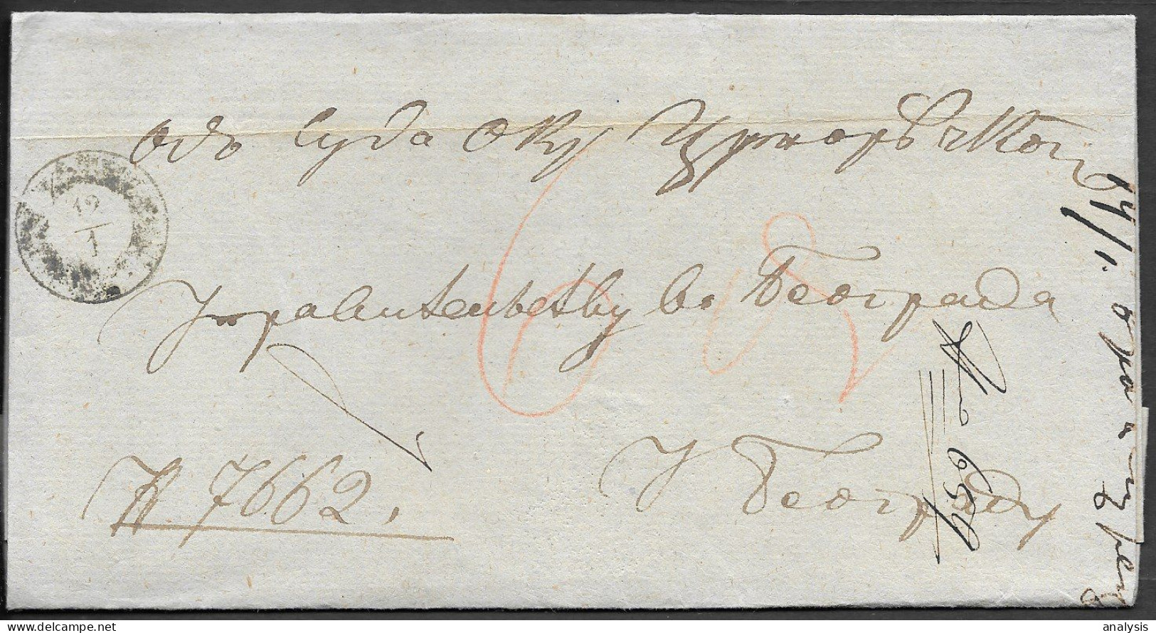 Serbia Zajecar Folded Letter Cover Mailed 1862 - Serbia