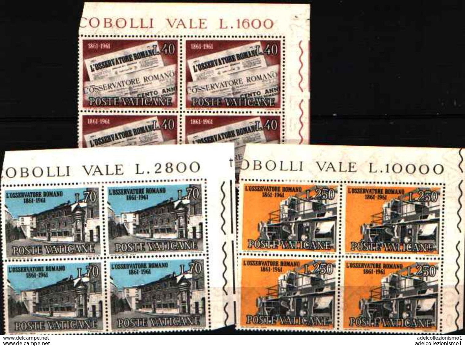 74127)  VATICANO LOTTO QUARTINE IN SERIE COMPLETE MNH** FOTO INDICATIVA - Unused Stamps