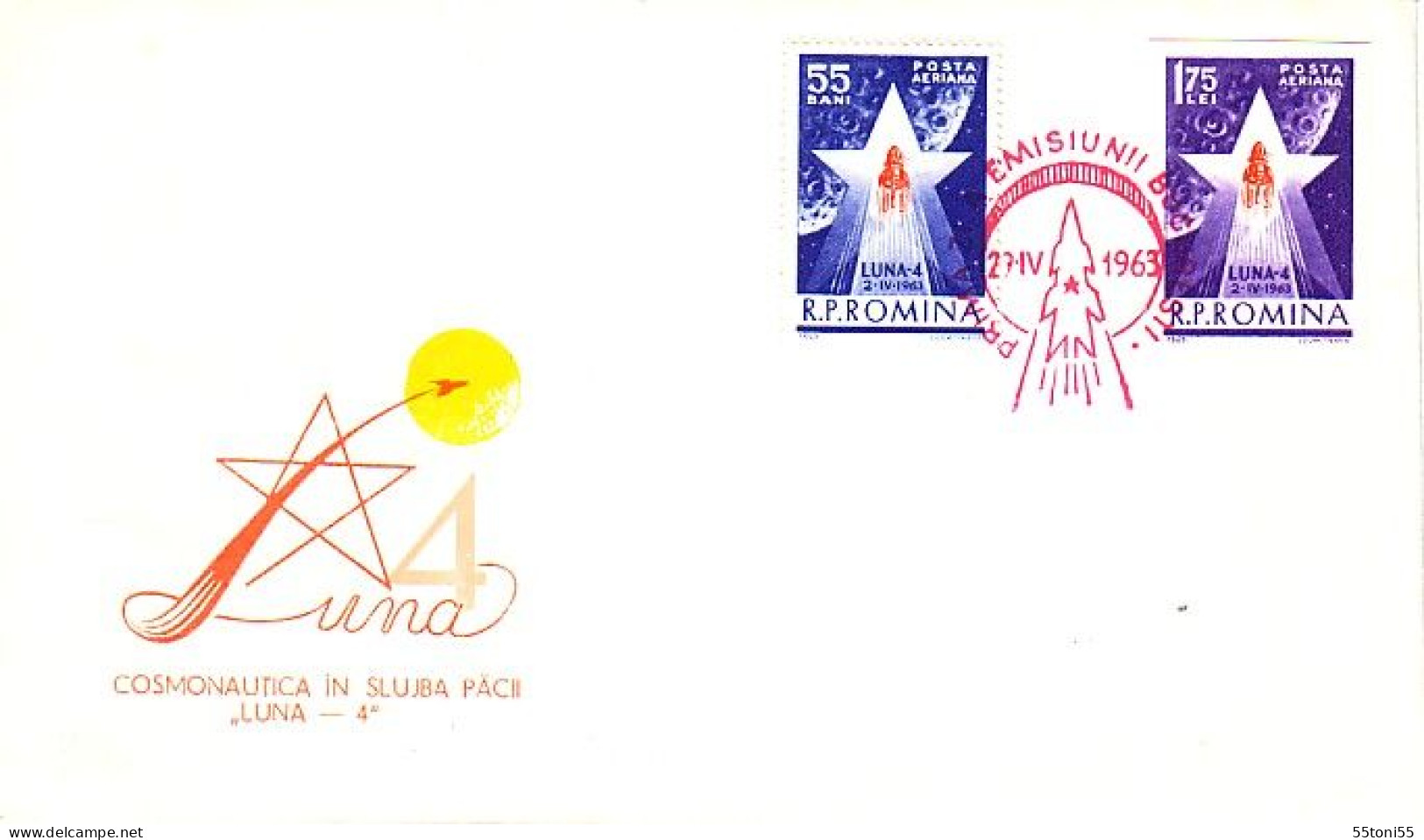 1963   SPACE - LUNA 4    2v.- FDC    ROMANIA - FDC
