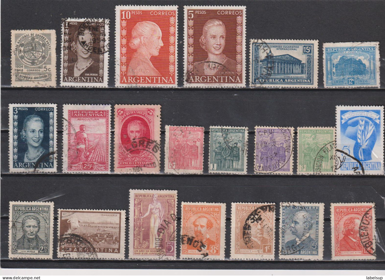 Collection / Lot De Timbres Oblitérés D'Argentine Années Variées 7 Photos - Lots & Serien