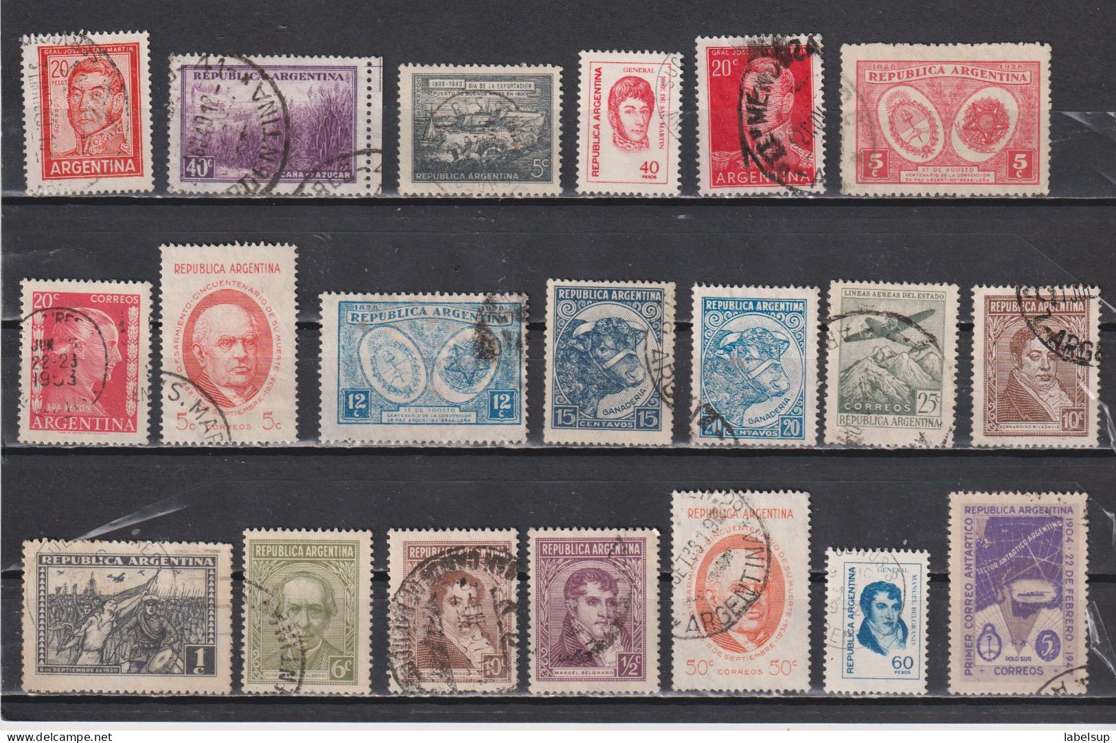 Collection / Lot De Timbres Oblitérés D'Argentine Années Variées 7 Photos - Collections, Lots & Series