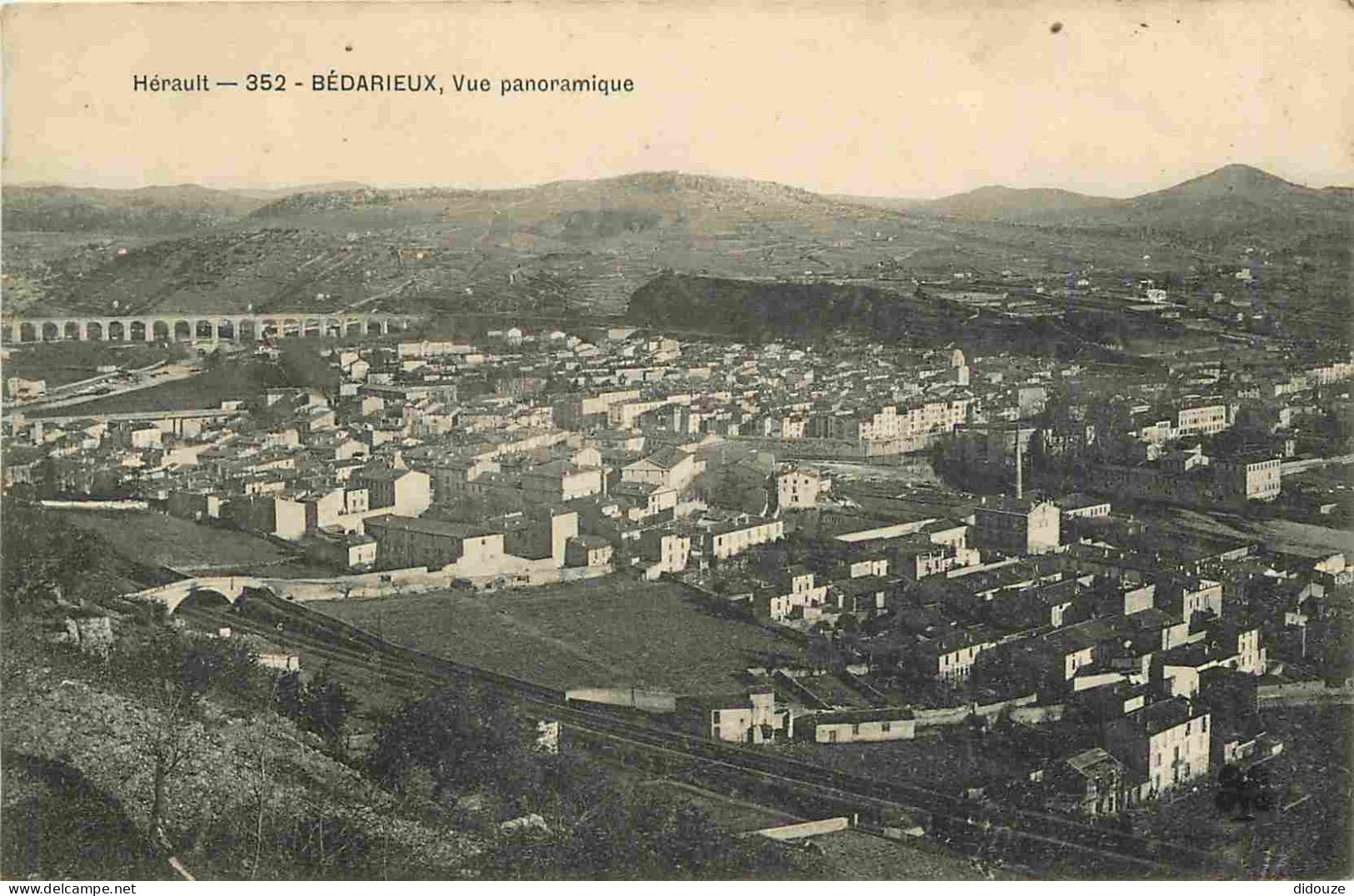 34 - Bédarieux - Vue Générale - CPA - Oblitération Ronde De 1909 - Voir Scans Recto-Verso - Bedarieux