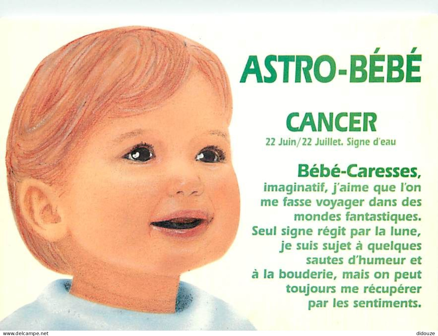 Astrologie - Astro Bébé - Cancer - Illustration Laurent Pognante - CPM - Carte Neuve - Voir Scans Recto-Verso - Astrologia