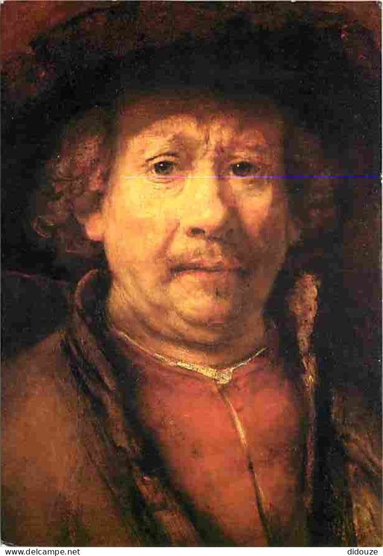 Art - Peinture - Rembrandt Harmensz Van Rijn - Autoportrait - CPM - Voir Scans Recto-Verso - Malerei & Gemälde