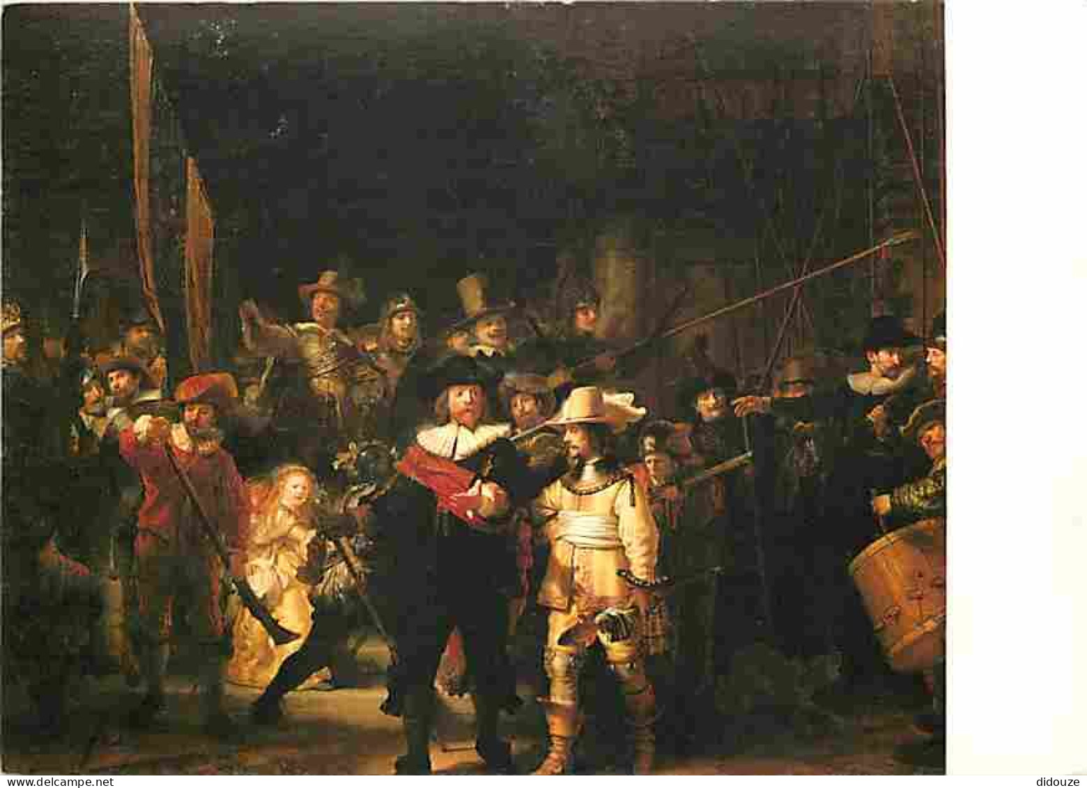 Art - Peinture - Rembrandt Van Rijn - La Ronde De Nuit - CPM - Voir Scans Recto-Verso - Malerei & Gemälde