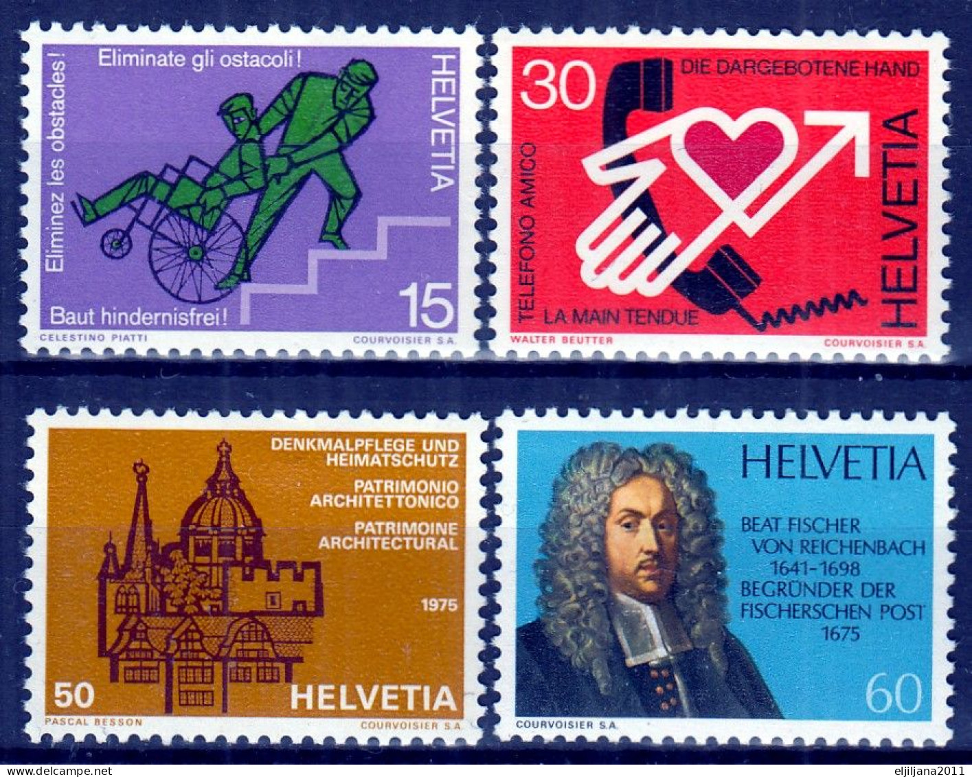 Switzerland / Helvetia / Schweiz / Suisse 1975 ⁕ Annual Events Mi.1058-1061 ⁕ 4v MNH - Unused Stamps