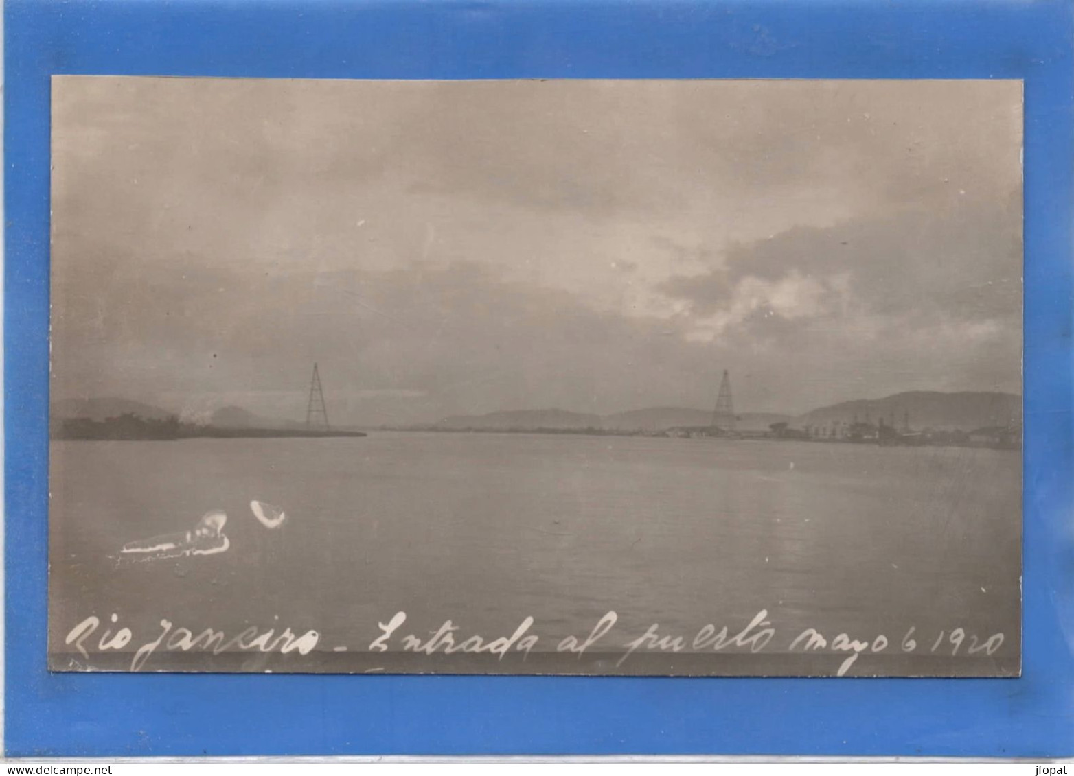 BRESIL - RIO DE JANEIRO Entrada Al Puerto, Carte Photo Prise En 1920 - Rio De Janeiro