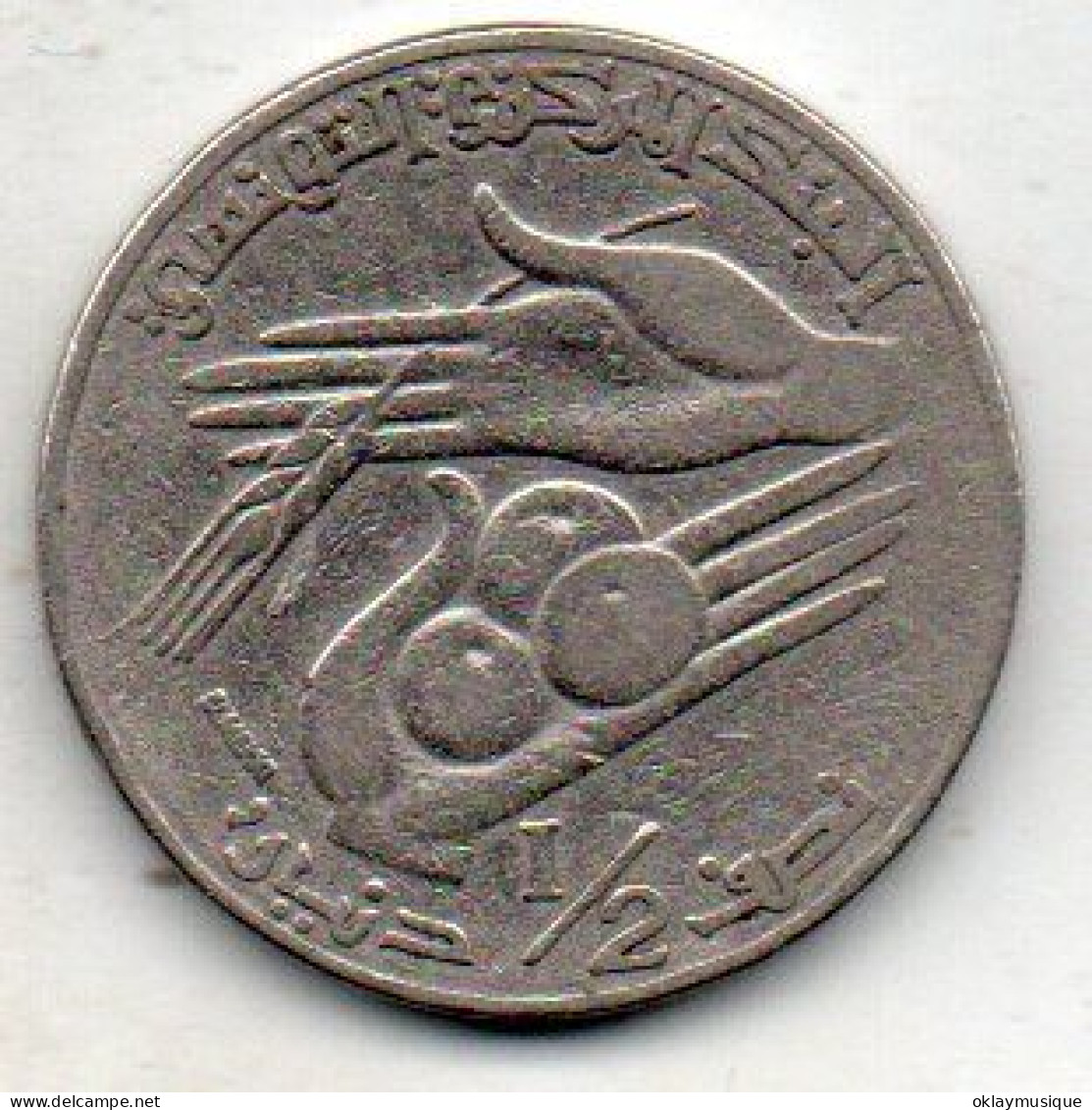 1 Demi Dinar 1976 - Túnez