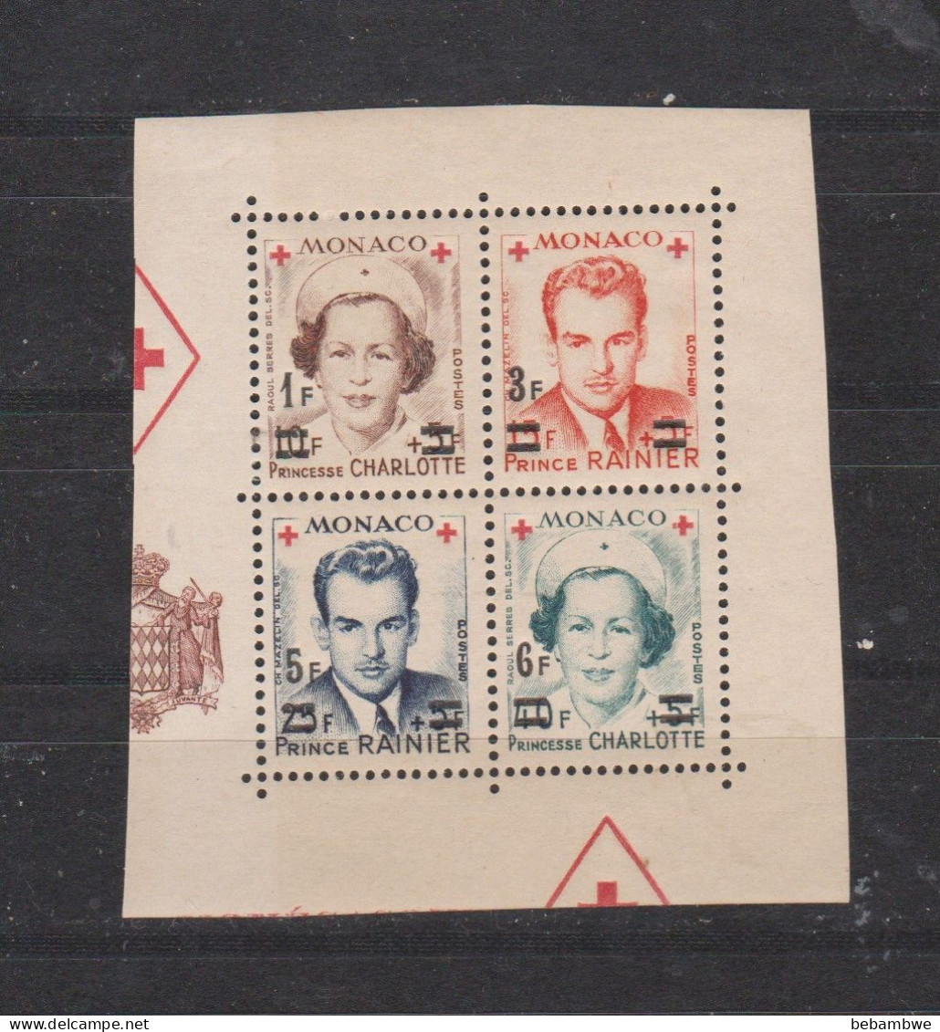 Princesse Charlotte Prince Rainier Croix Rouge Bloc - Unused Stamps