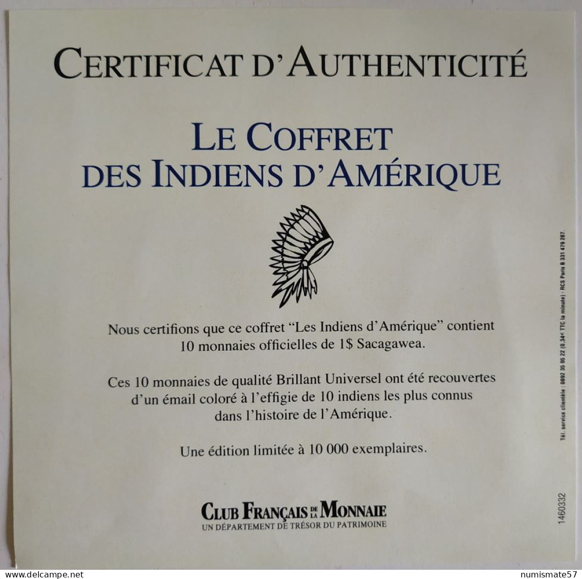 COFFRET INDIENS D'AMERIQUE - 10 MONNAIES DE 1 DOLLAR SACAGAWEA - Collections