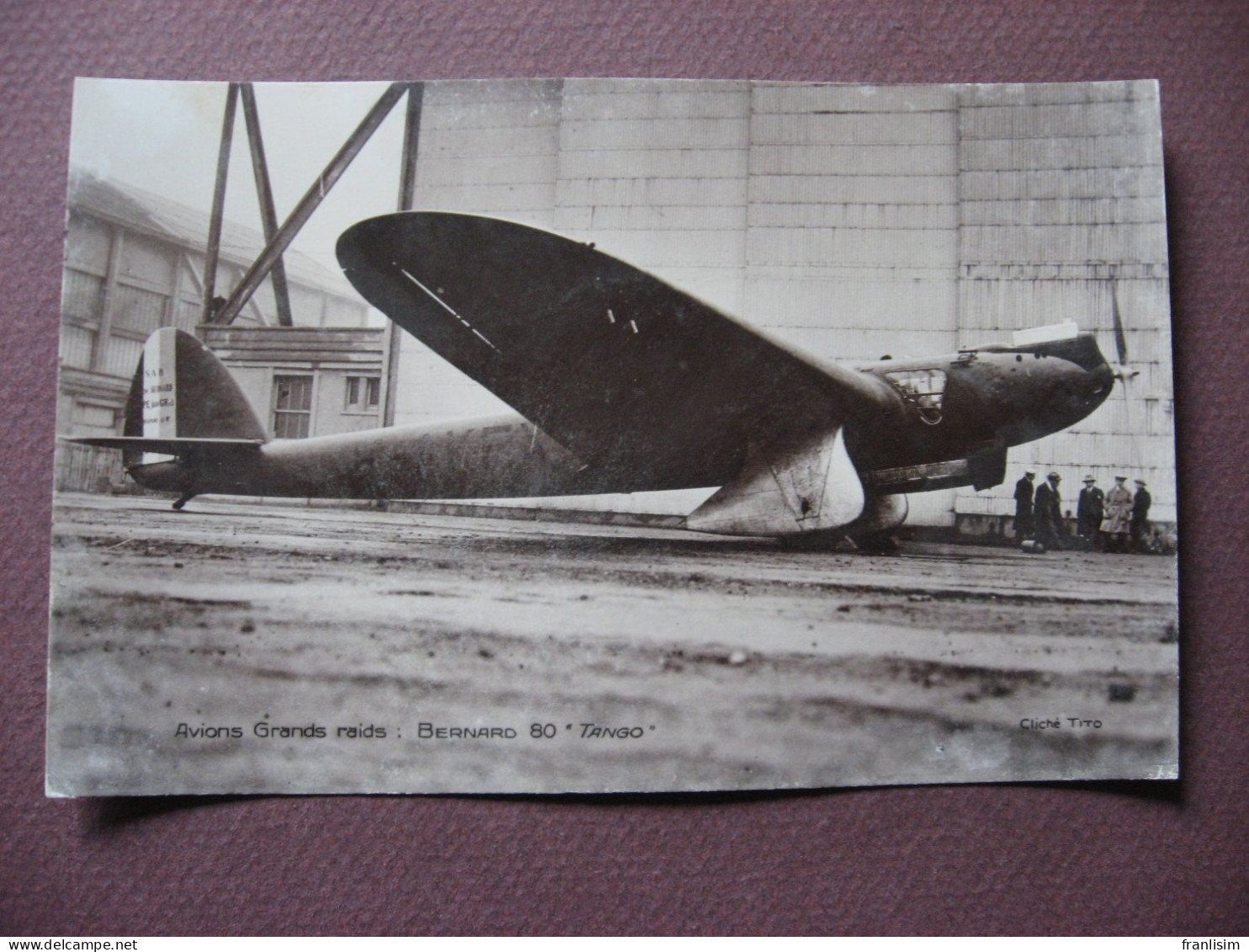 CPA PHOTO AVIATION AVION Monoplan BERNARD 80 " Tango " ANIMEE Record Du Monde De Distance  Pilotes PAILLARD Et MERMOZ - 1919-1938: Entre Guerres