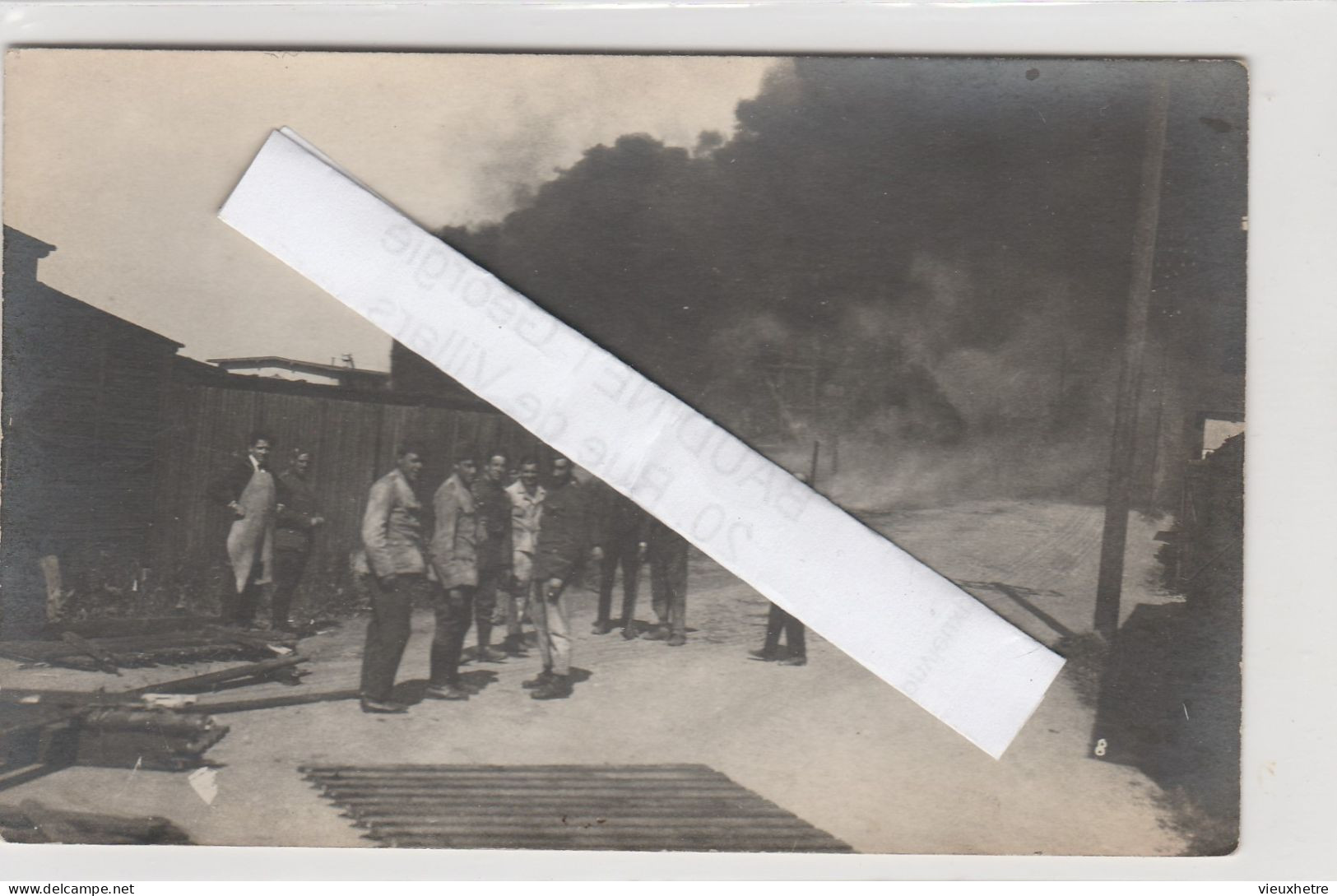 ELSENBORN Camp  Photo Carte Herld  INCENDIE - Elsenborn (Kamp)