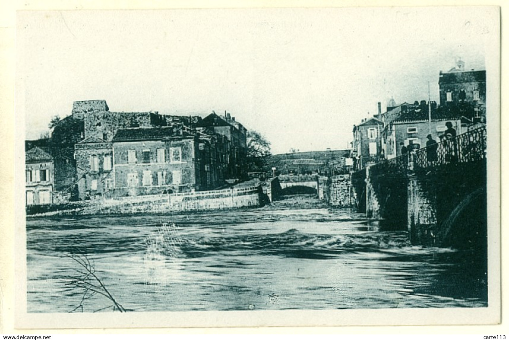 46 - B18669CPA - LUZECH - Le Canal - Le Pont De La Douve, Inondation 1912 - Parfait état - LOT - Luzech