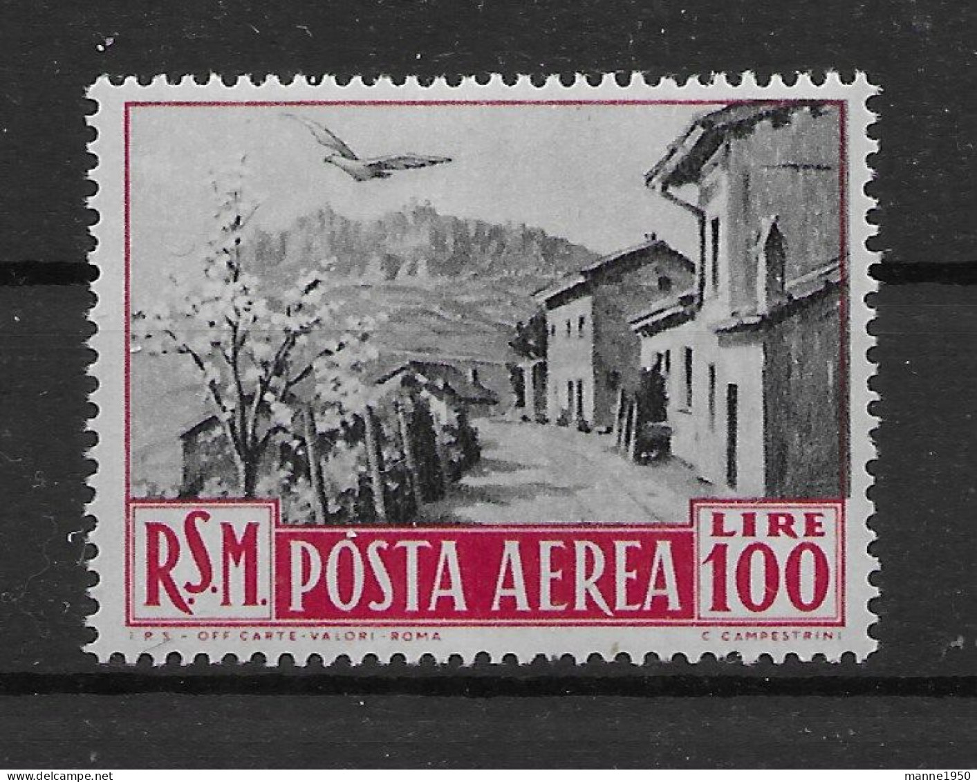 San Marino 1950 Flugzeug Mi.Nr. 448 Postfrisch ** - Neufs