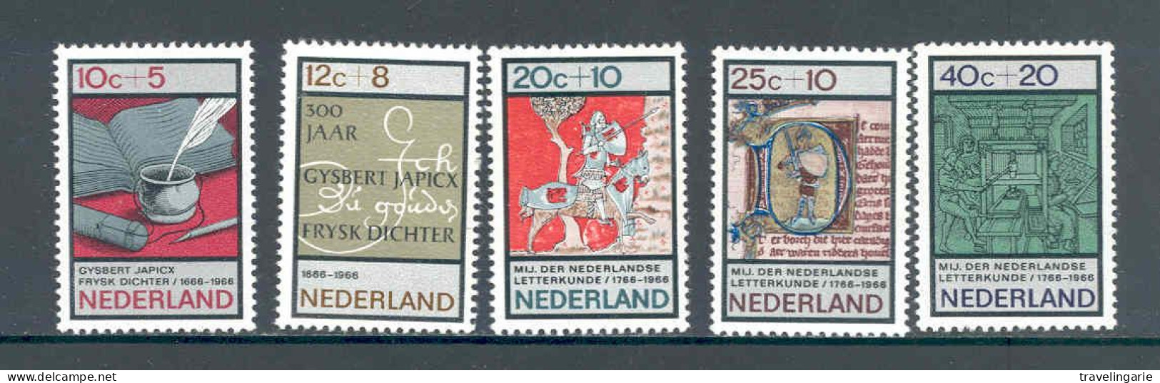 Netherlands  1966  Summer Stamps  Literature MNH ** NVPH 859/63 Yvert 832/36 - Ungebraucht