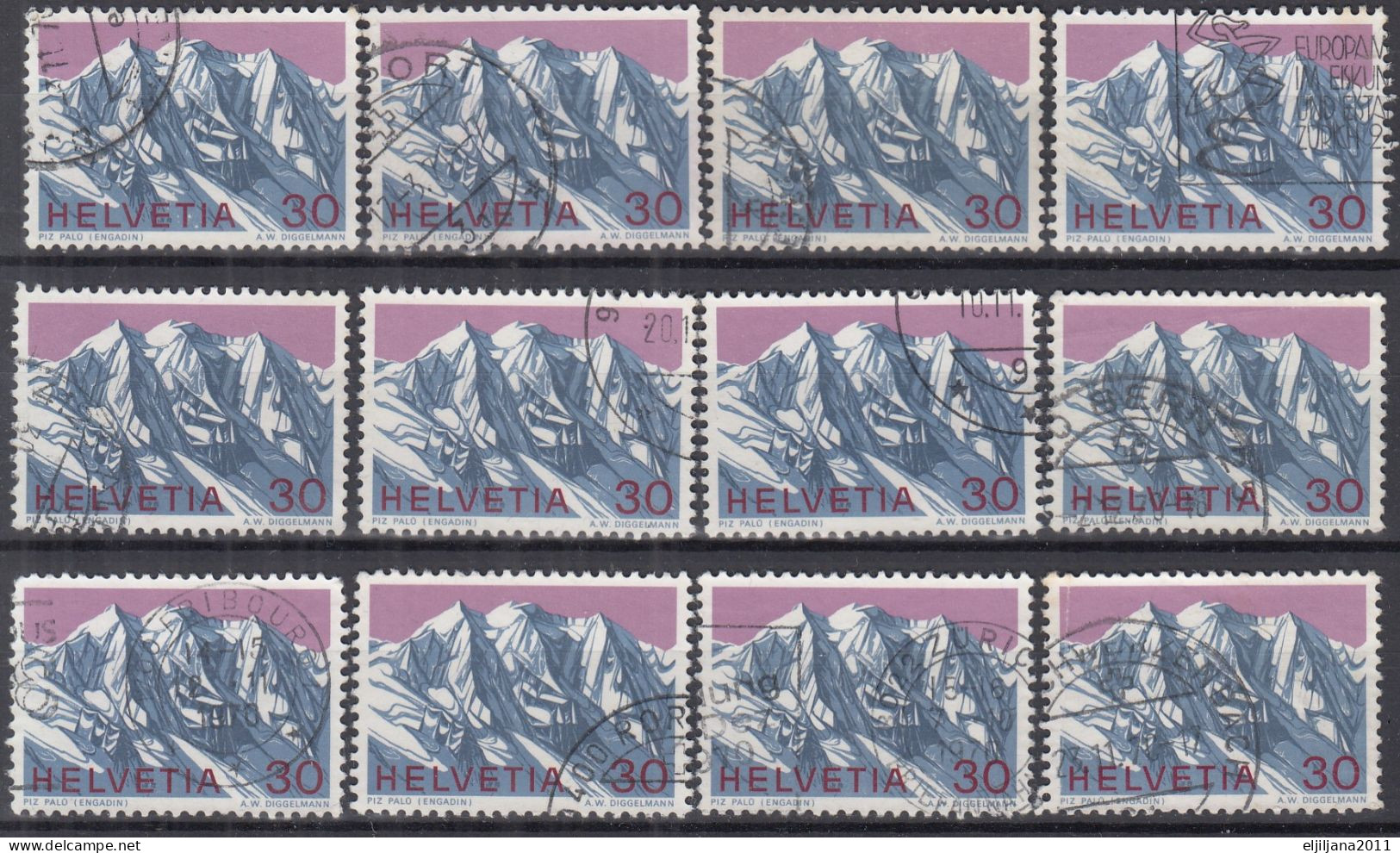 Switzerland / Helvetia / Schweiz / Suisse 1970 ⁕ Alps / Mount Piz Palü Mi.931 ⁕ 12v Used - Oblitérés