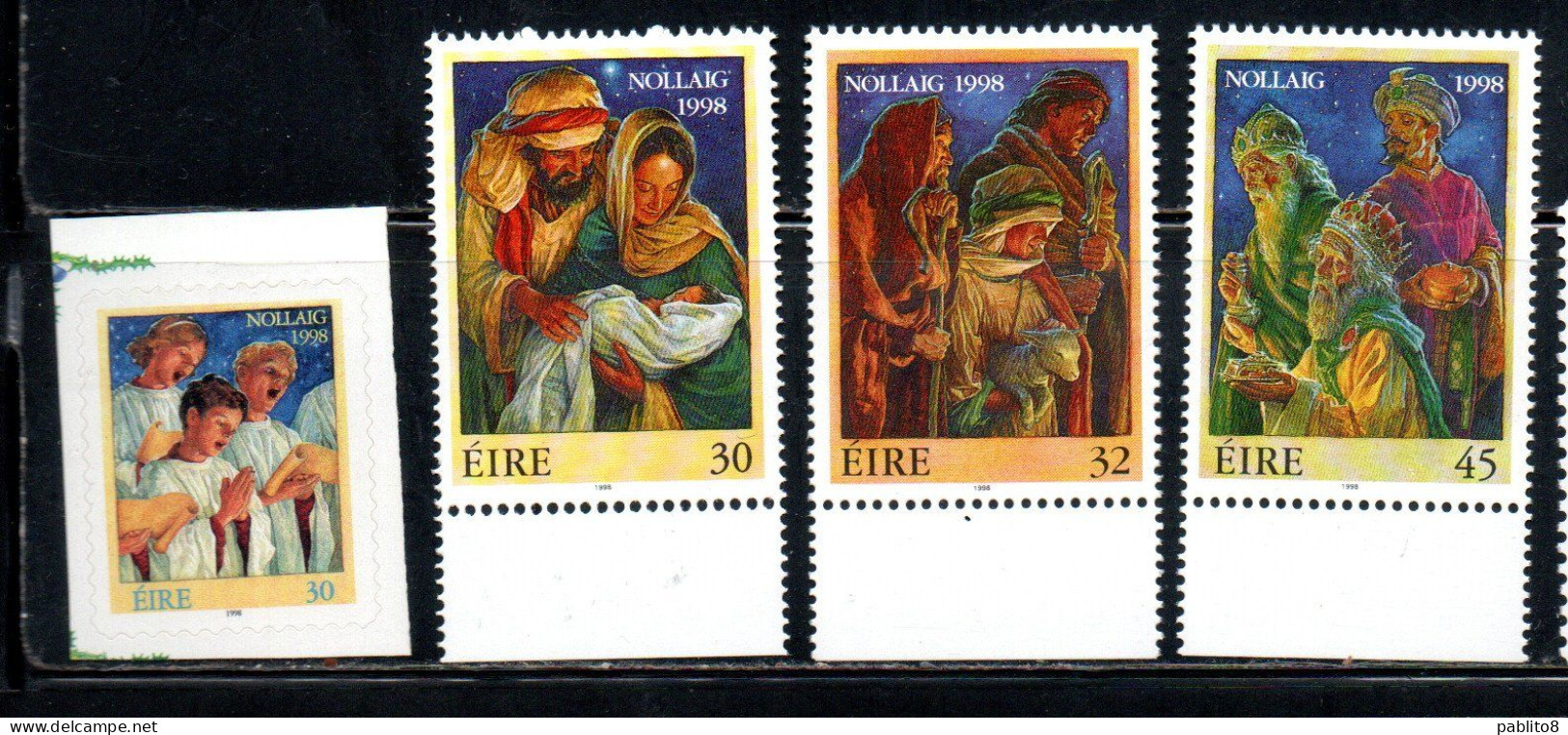 EIRE IRELAND IRLANDA 1998 CHRISTMAS ANNUNCIATION NOLLAIG NATALE NOEL WEIHNACHTEN NAVIDAD COMPLETE SET SERIE COMPLETA MNH - Unused Stamps