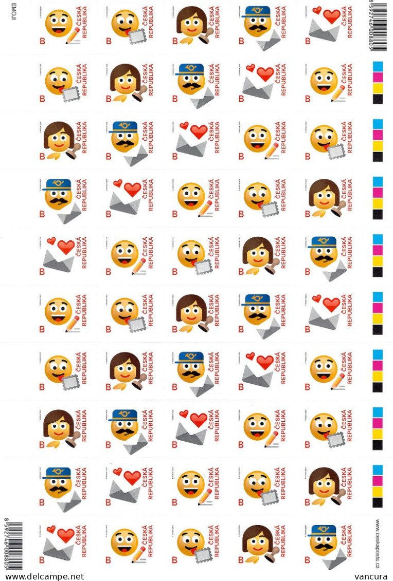 A 1264 - 8 Czech Republic Emojis 2024 - Ungebraucht