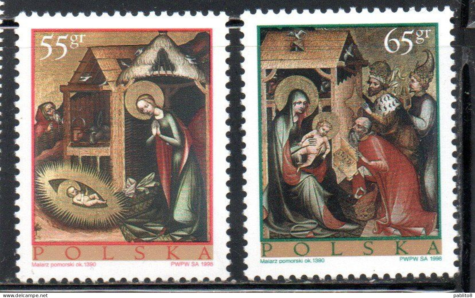 POLONIA POLAND POLSKA 1998 CHRISTMAS NATALE NOEL WEIHNACHTEN NAVIDAD NATAL COMPLETE SET SERIE COMPLETA MNH - Unused Stamps