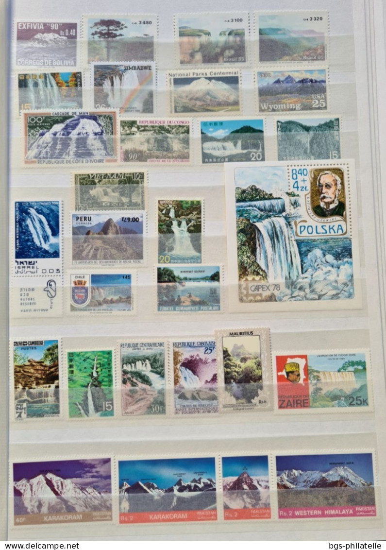 Collection de timbres sur le thème de la Montagne.