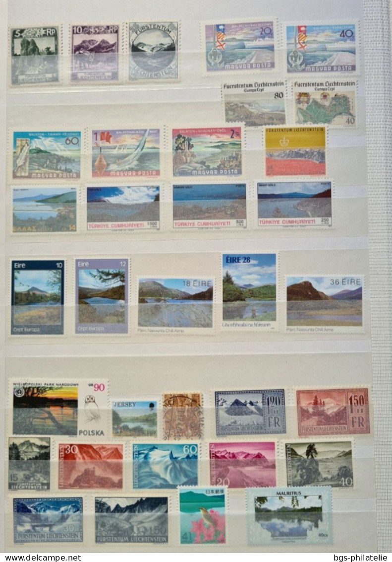 Collection de timbres sur le thème de la Montagne.