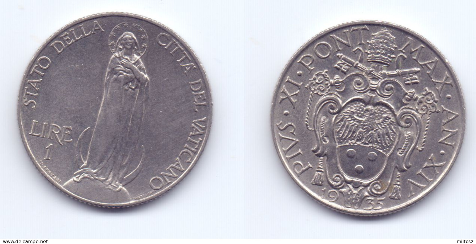 Vatican 1 Lira 1935 - Vaticano (Ciudad Del)