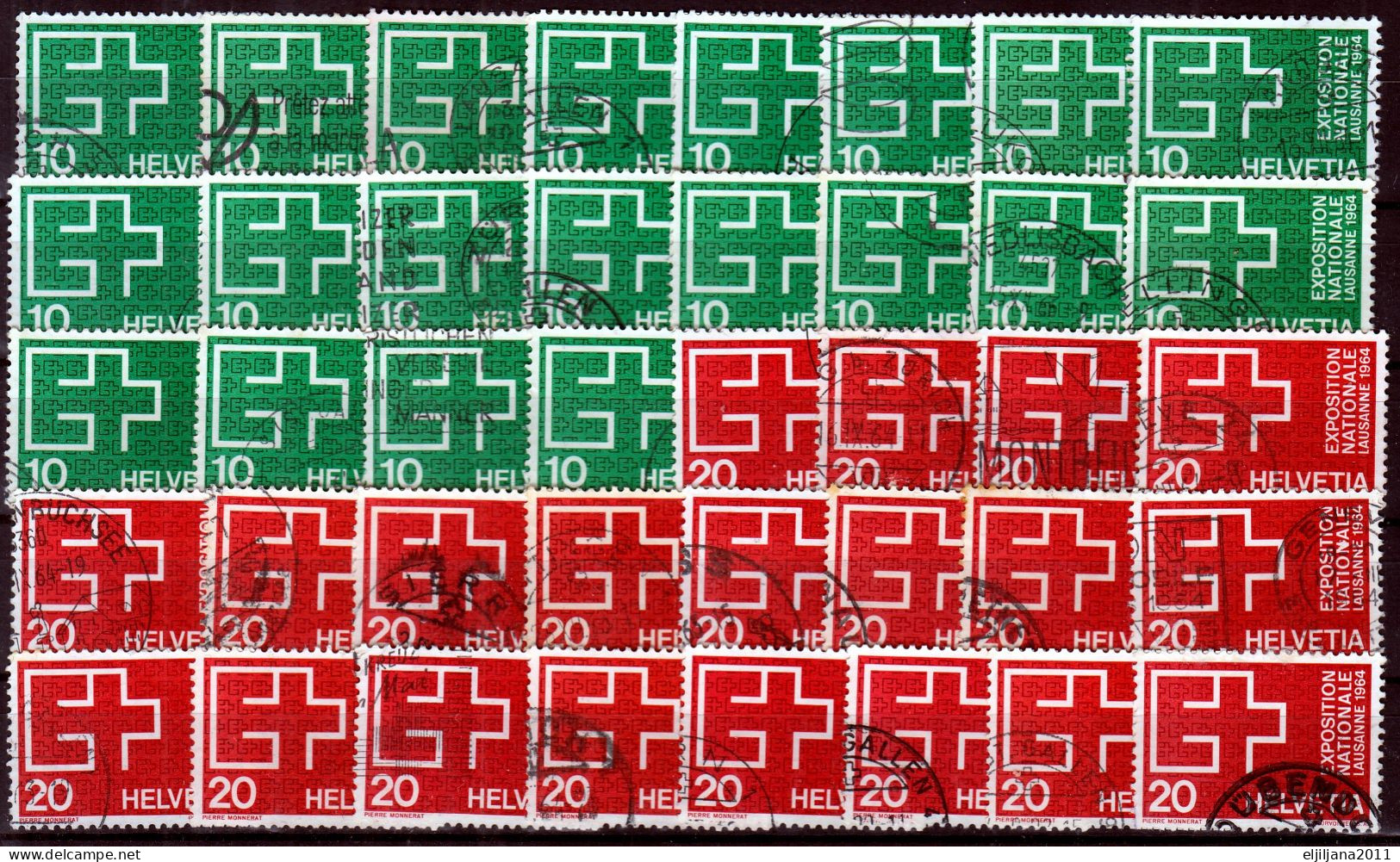 Switzerland / Helvetia / Schweiz / Suisse 1964 ⁕ Expo - Lausanne Mi.782 & Mi.783 ⁕ 40v Used - Used Stamps
