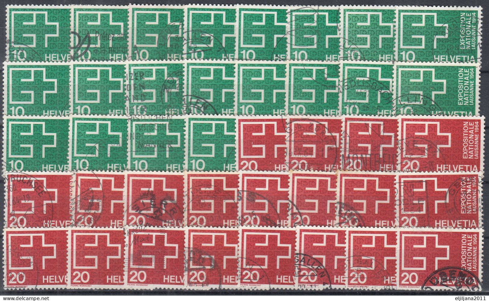 Switzerland / Helvetia / Schweiz / Suisse 1964 ⁕ Expo - Lausanne Mi.782 & Mi.783 ⁕ 40v Used - Gebruikt