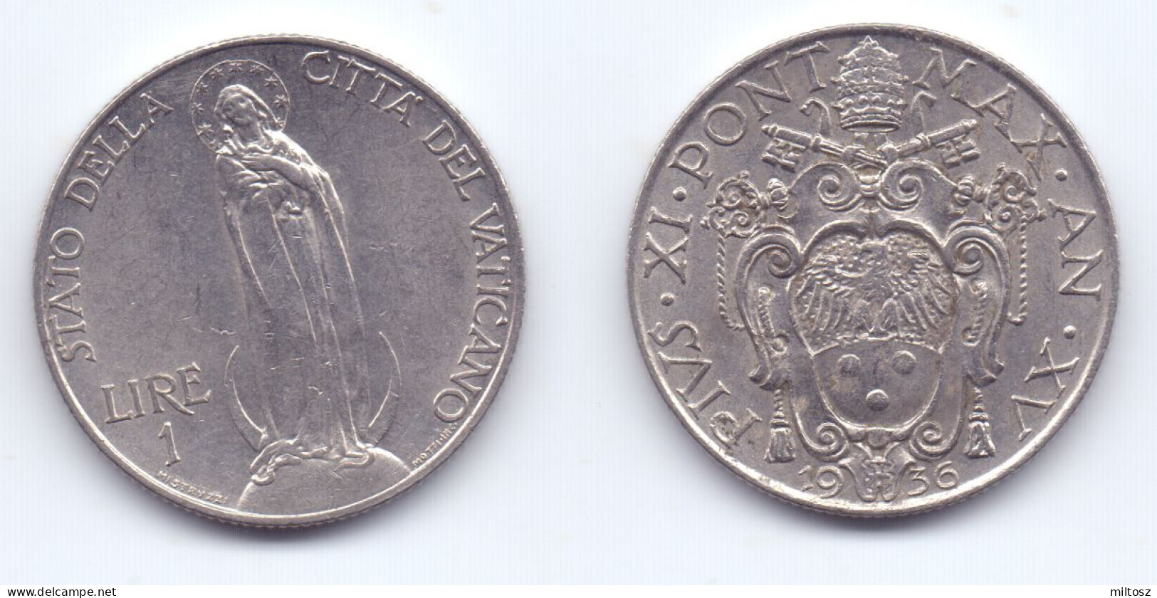 Vatican 1 Lira 1936 - Vaticano