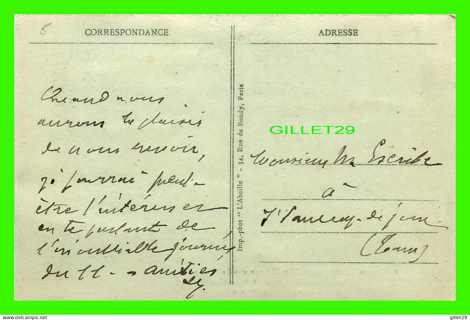 MILITARIA - PARIS 1920 - FÊTES DU 50e DE LA RÉPUBLIQUE - HOMMAGE AU POILU INCONNU ET A GAMBETTA - L'ABEILLE - ÉCRITE - - Manovre