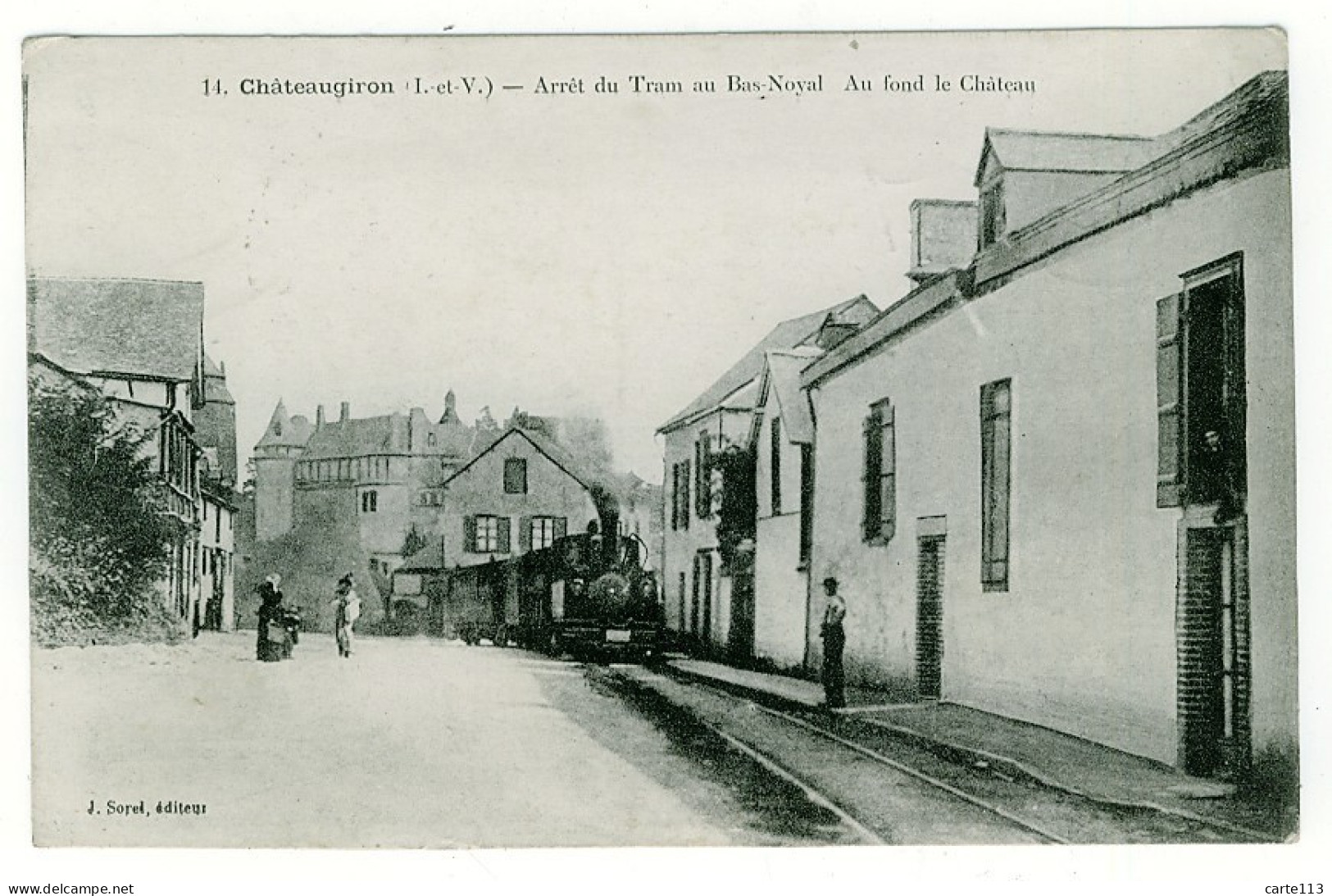 35 - T3859CPA - CHATEAUGIRON - Arrêt Du Tram Au Bas Noyal - Très Bon état - ILLE-ET-VILAINE - Châteaugiron