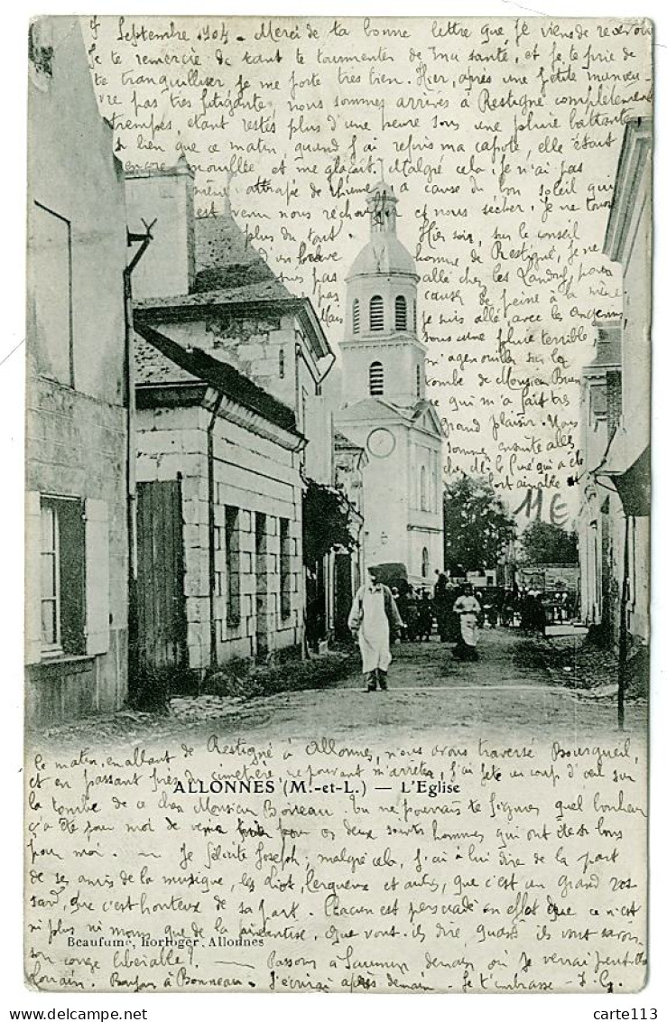 49 - B3351CPA - ALLONNES - L'église - Très Bon état - MAINE ET LOIRE - Allonnes