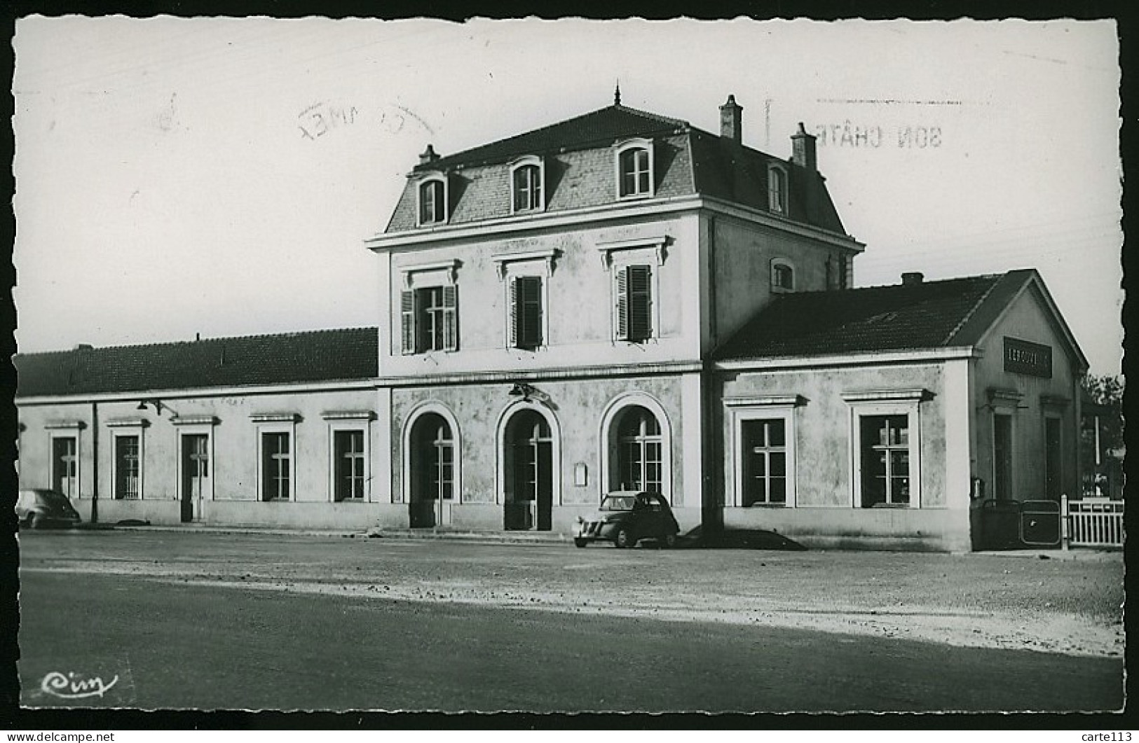 55 - B2323CPSM - LEROUVILLE - La Gare - Parfait état - MEUSE - Lerouville