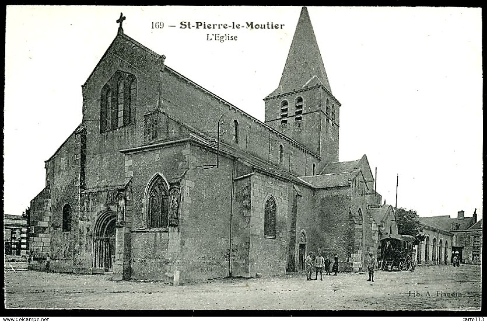 58 - B2259CPA - SAINT PIERRE LE MOUTIER - Eglise (roulotte) - Parfait état - NIEVRE - Saint Pierre Le Moutier