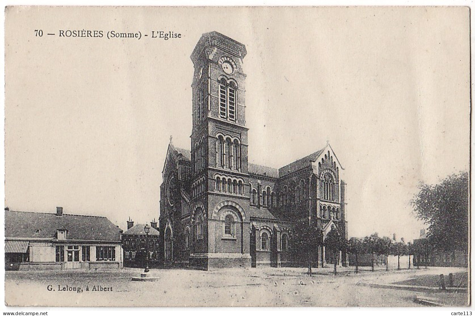 80 - B16789CPA - ROSIERES - Eglise - Bon état - SOMME - Rosieres En Santerre