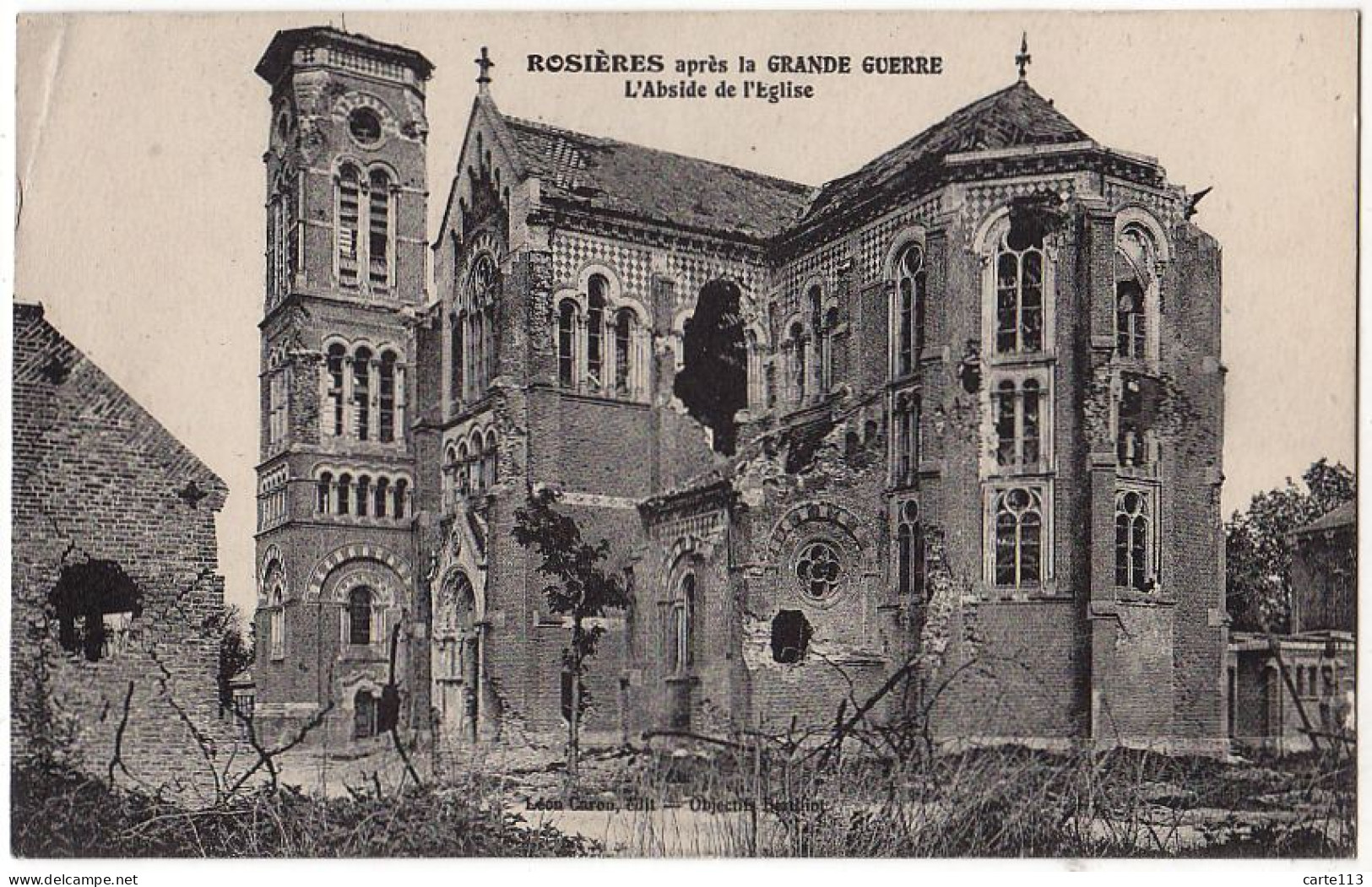 80 - B16788CPA - ROSIERES - Abside Eglise - Bon état - SOMME - Rosieres En Santerre