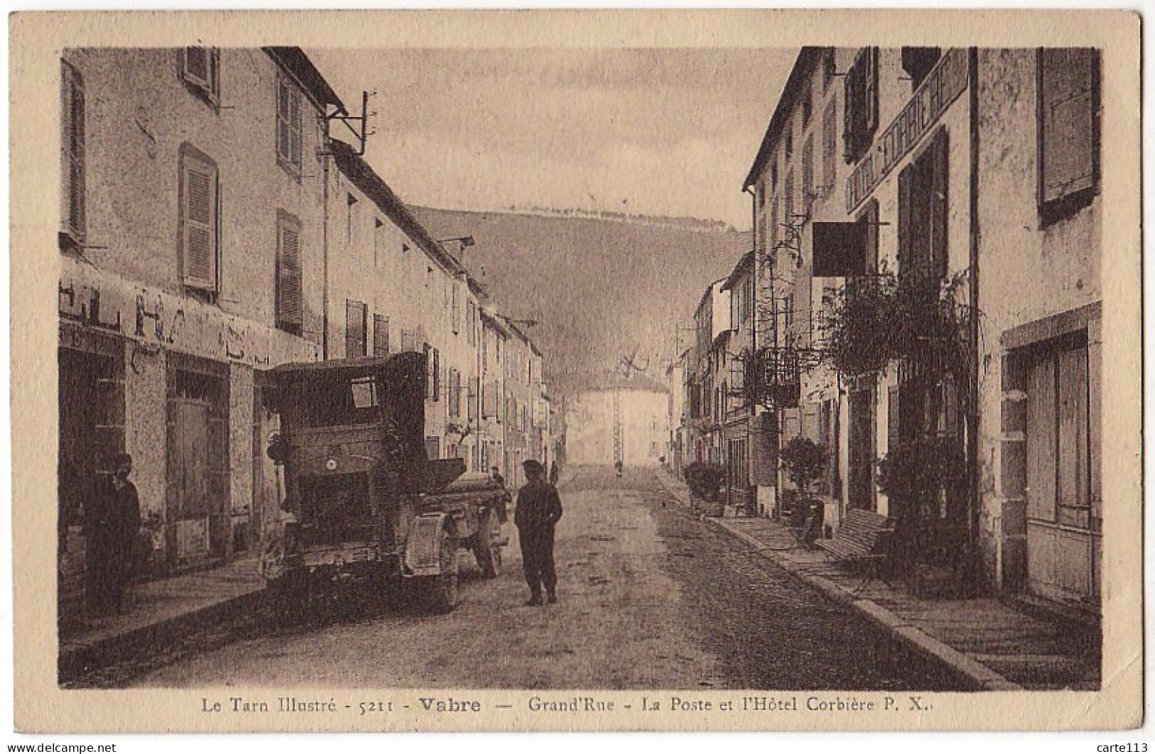 81 - B16539CPA - VABRE - Grand'rue, La Poste Et Hotel Corbiere - Très Bon état - TARN - Vabre