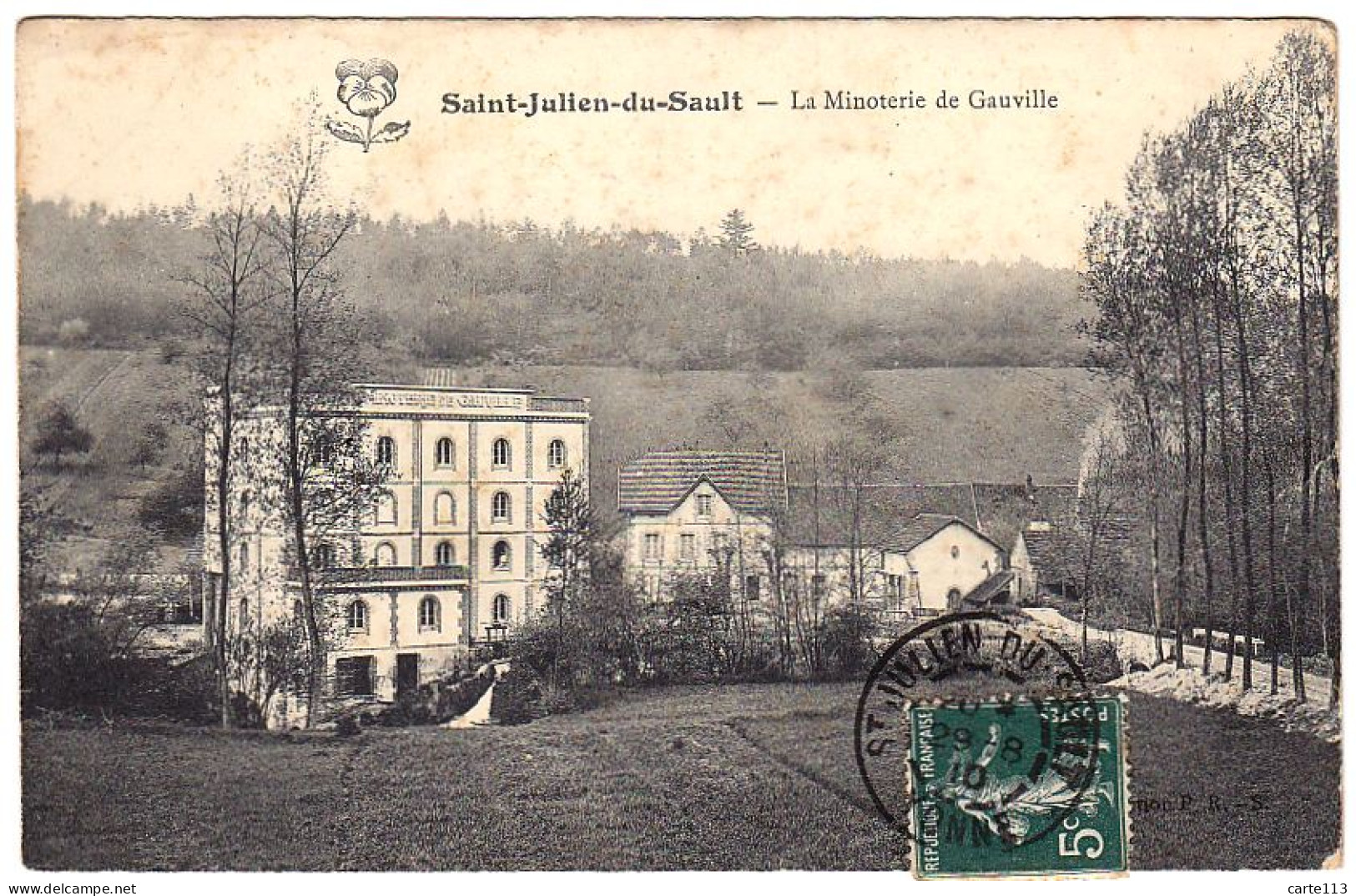 89 - B14296CPA - SAINT JULIEN DU SAULT - Minoterie De Gauville - Bon état - YONNE - Saint Julien Du Sault