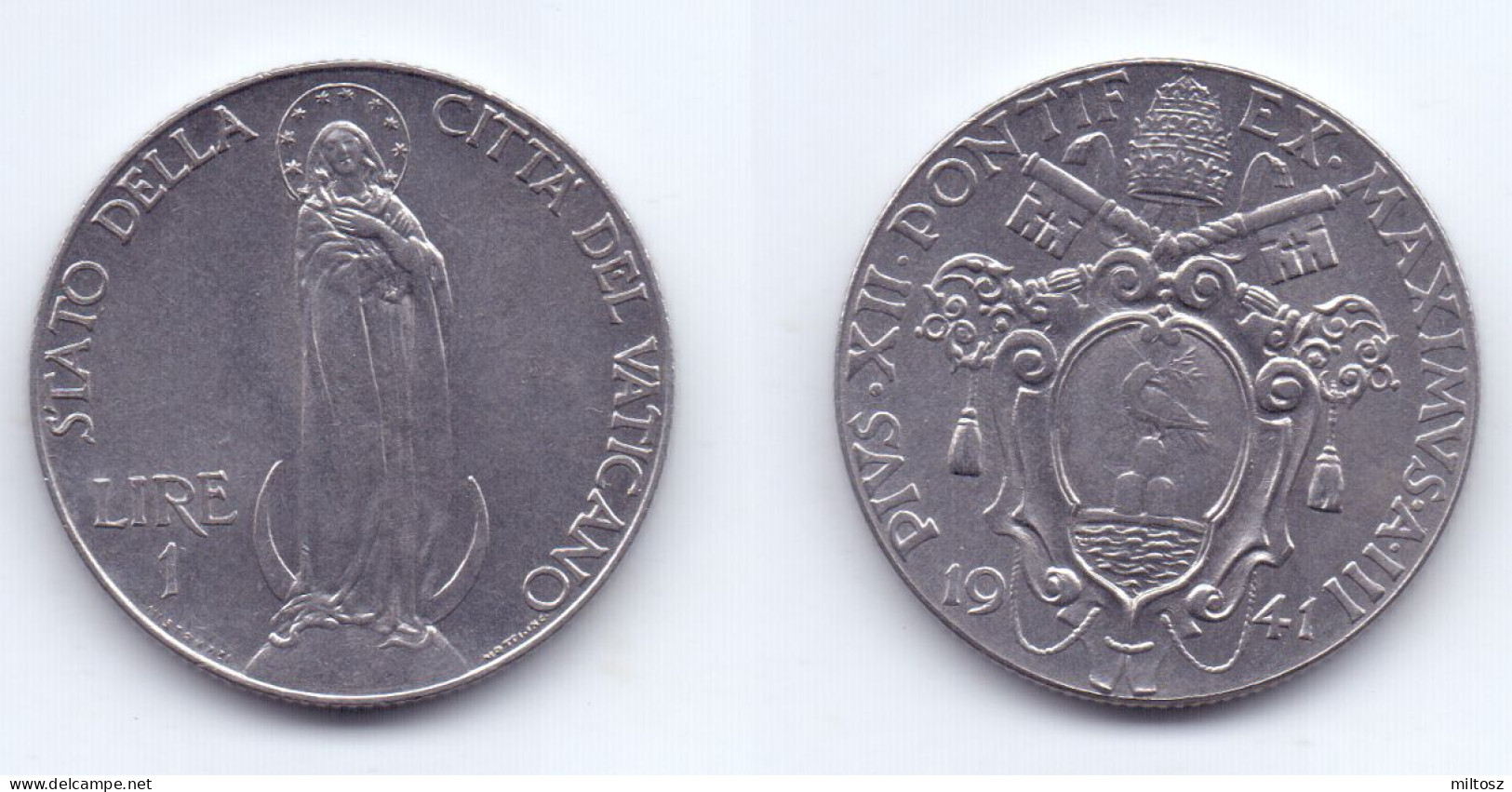 Vatican 1 Lira 1941 - Vaticano (Ciudad Del)