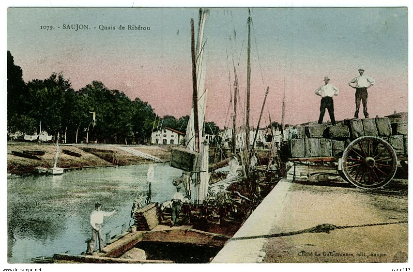 17 - B8157CPA - SAUJON - Quais  De Riberou - Très Bon état - CHARENTE-MARITIME - Saujon