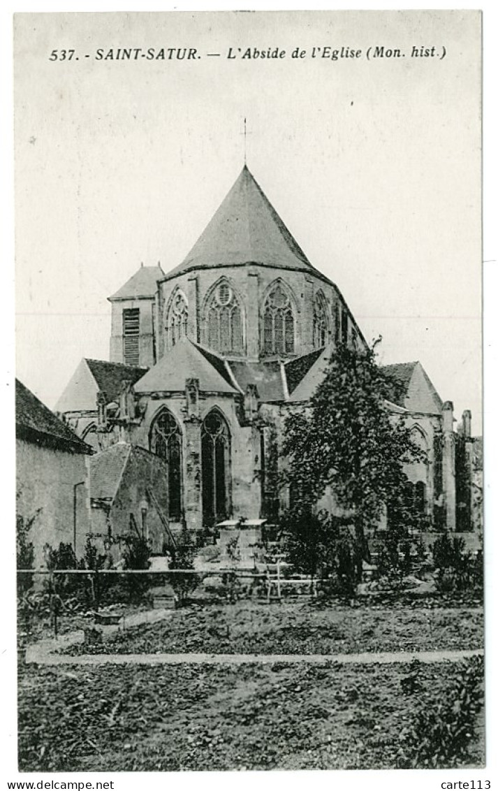 18 - B7916CPA - SAINT SATUR - L'abside De L'eglise - Parfait état - CHER - Saint-Satur