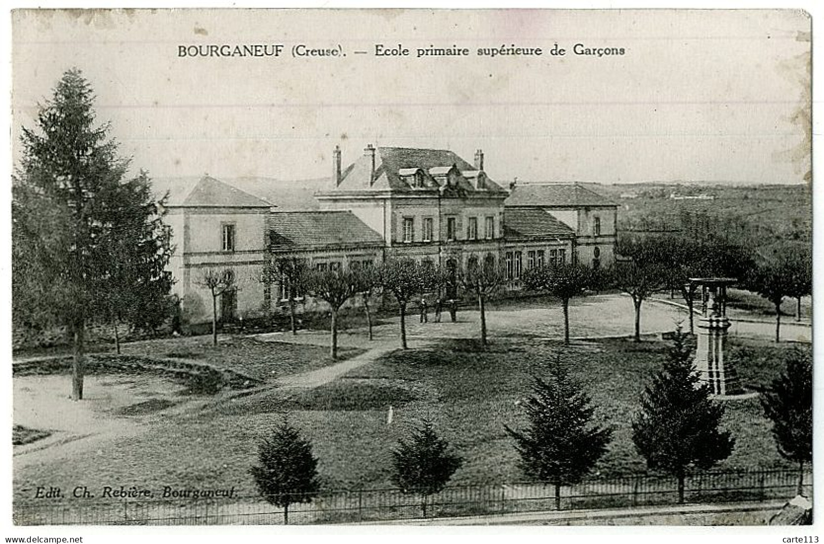 23 - B6929CPA - BOURGANEUF - Ecole Primaire Supérieure De Garçons - Bon état - CREUSE - Bourganeuf