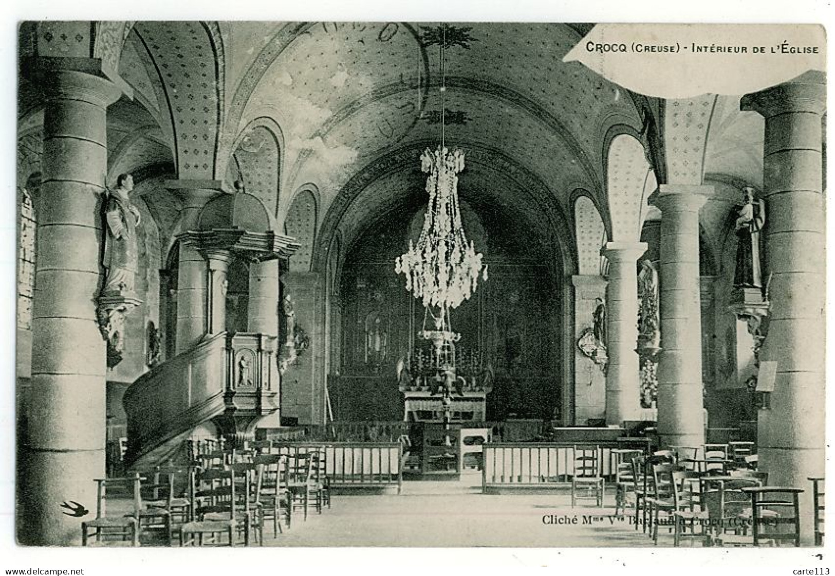 23 - B6933CPA - CROCQ - Intérieur De L'église - Très Bon état - CREUSE - Crocq